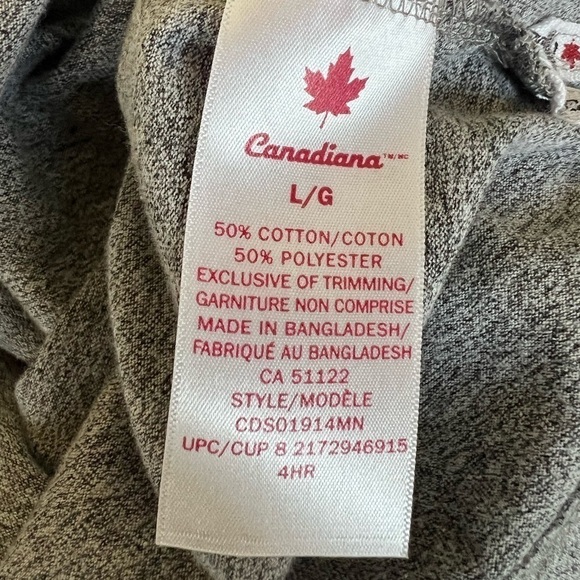 Canadiana‎ Mens Large Grey Short Sleeve Polo - Excellent used condition - Picture 5 of 7